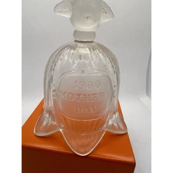 Vintage GOEBEL CRYSTAL MOTHERS DAY BELL 1980 glass mom daughter gift