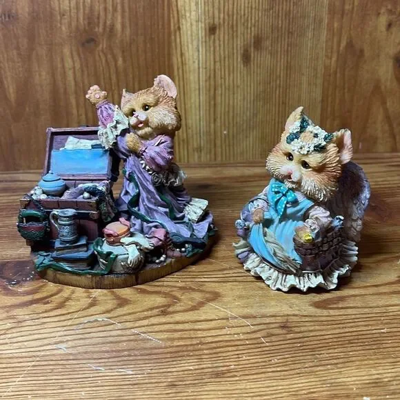 Merriweather Cat Figurines Magic‎ Memories Gardening Angel 1997