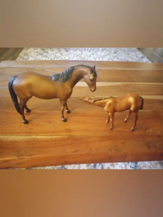 Breyer Vintage CHALKY  Thoroughbred Mare & Suckling Foal
