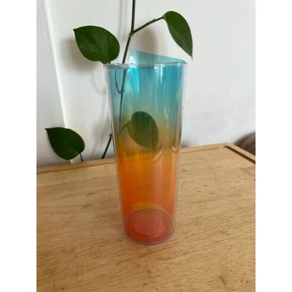 Tall Plastic cup with colorful filter