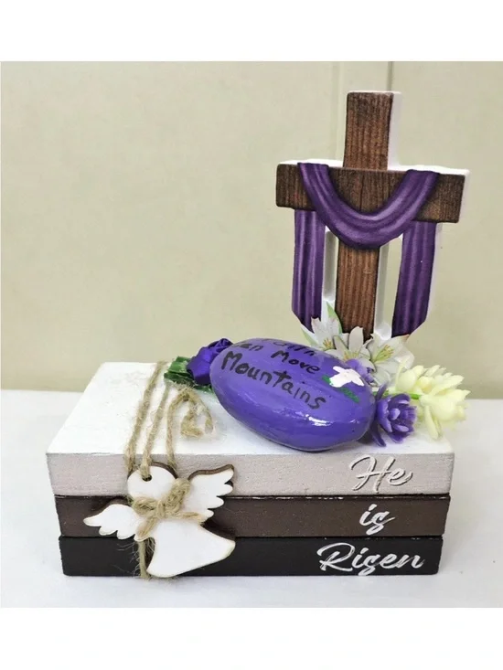 He Is Risen Faith Can Move Mountains Handmade