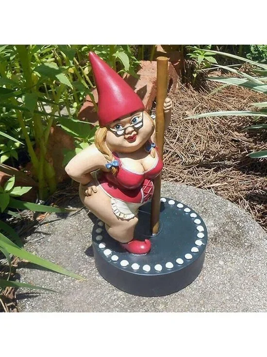 Funny Dancing Gnome Statue - Creative Indoor/Outdoor Garden Decor, Yard Art