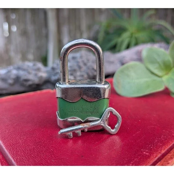 Vintage Vulm Mini Padlock With Key Made In Germany