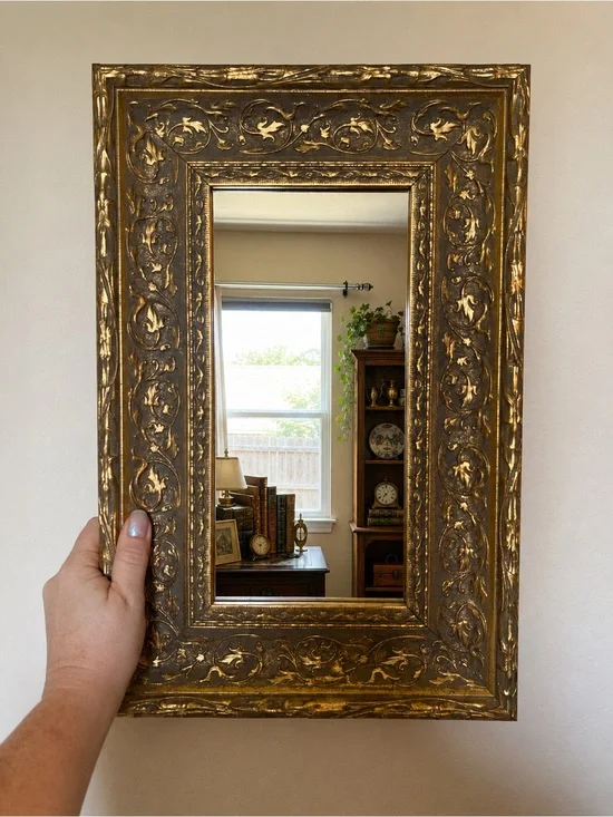 Vintage Bombay Company Ornate Gold Framed Wall Mirror