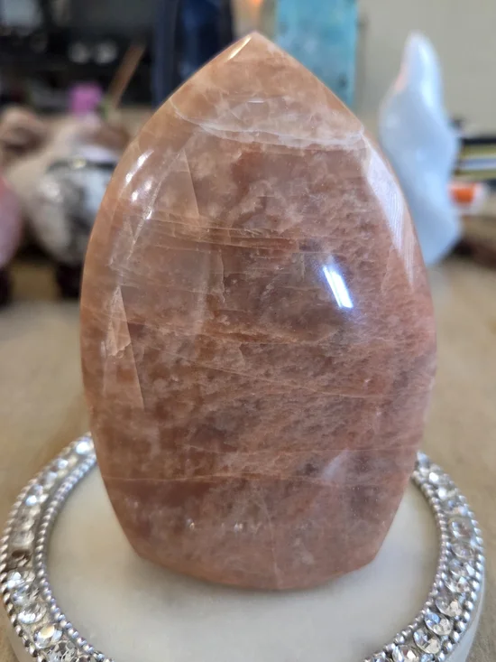 Natural Moonstone Stand-up Freeform Crystal #3