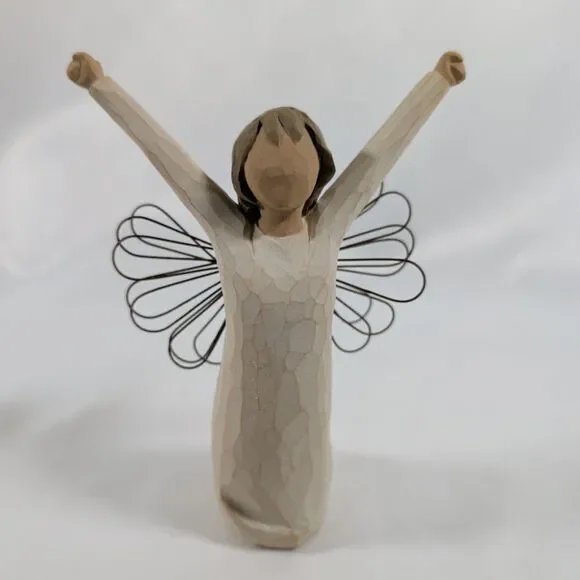 Willow Tree Courage Susan Lordi Demdaco Angel Figurine Wire Wings 5.5