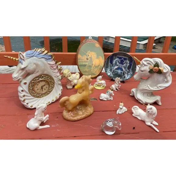 Vintage Unicorn Collection 14 | Fantasy Decor Figurines Clock Art Japan