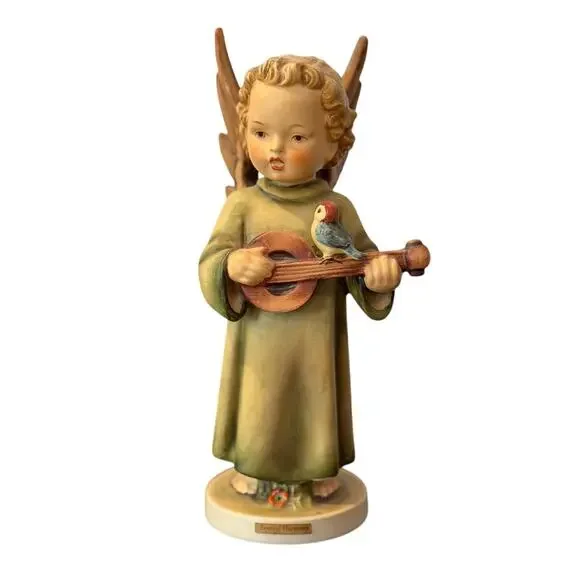 Hummel Festival Harmony Figurine 172/0 Angel, Mandolin, Bird 7 3/4