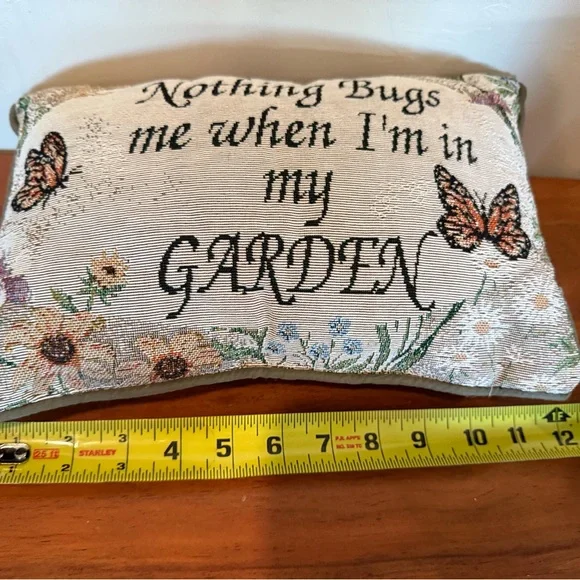 Vintage ‎ Decorative Garden Pillow with Butterfly Design