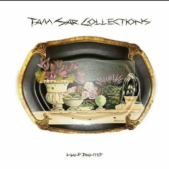 Tam Sar Collections Hand Painted Wooden Platter