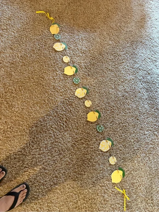 Chalk Couture Yellow Lemon Garland with Green Accents
