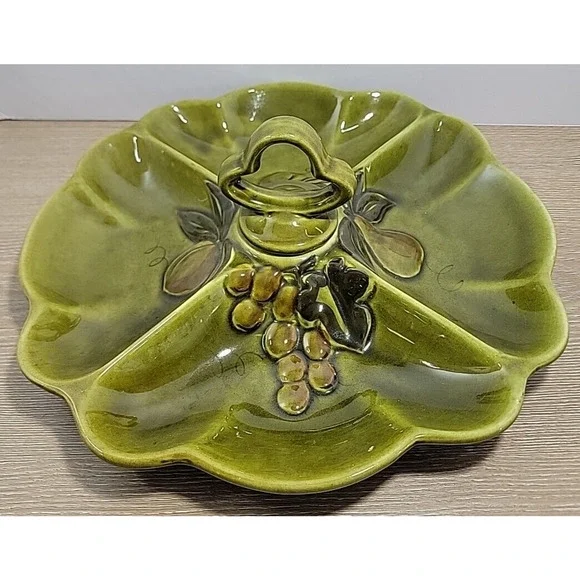 Los Angeles Pottery Tray Mid-Century Divided Tray Pottery‎ Vegetable Dish VTG