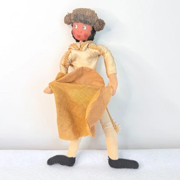 VTG Handmade Matador Bullfighter Cloth‎ Doll Folk Art Figure Spain 10