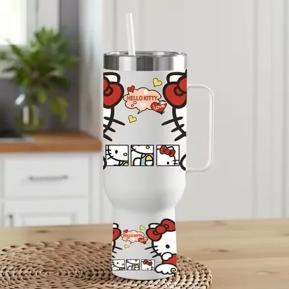 2pcs Sanrio Hello Kitty Themed UV DTF Transfer Paper, Suitable for 40oz Cups