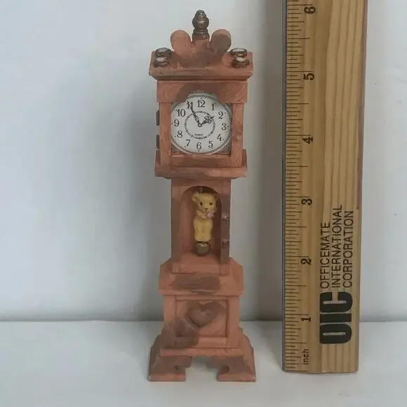 cherished teddies nutcracker suite grandfather clock as is missing door and tops