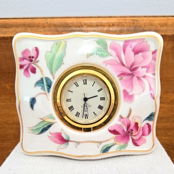 Lenox Porcelain 'Barrington' Bedside Table Clock