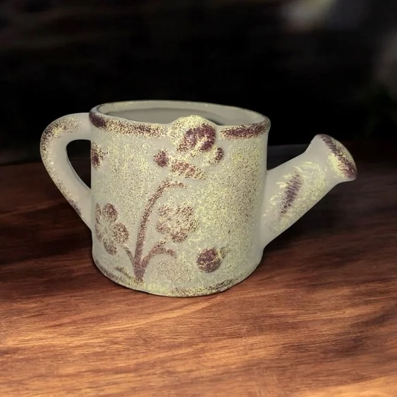 Mini Ceramic Watering Can Flower Pot – Vintage Style 2.75”