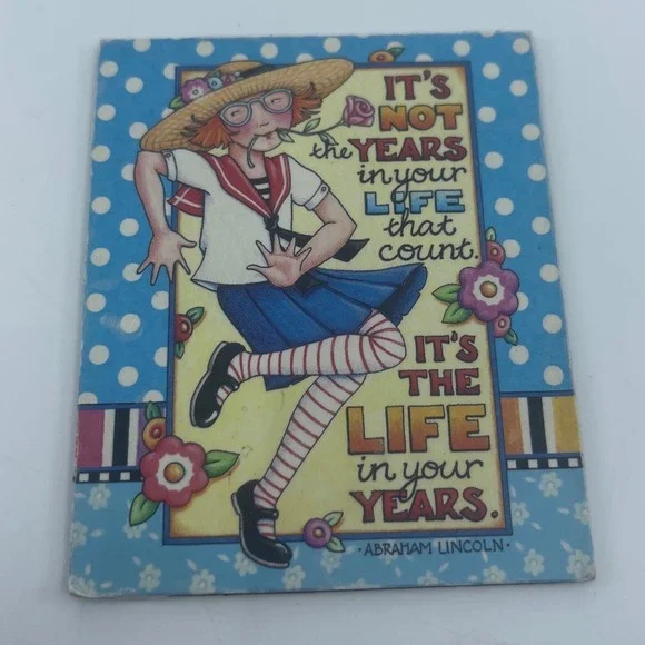 Mary Engelbreit POOCH & SWEETHEART magnet quote lady‎ 2.5x3