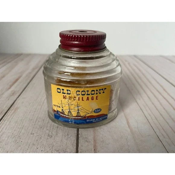 Vintage Antique Rexall‎ Drugs Old Colony Mucilage RX Medicine Bottle S706 Delray