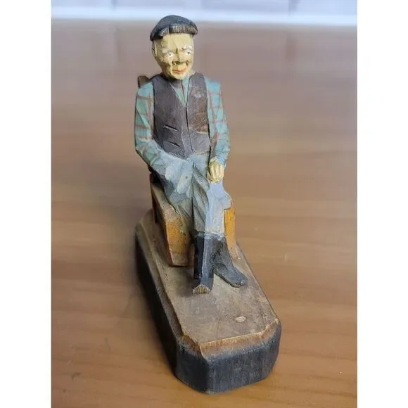 1952 Montreal Wooden Handmade Figurine