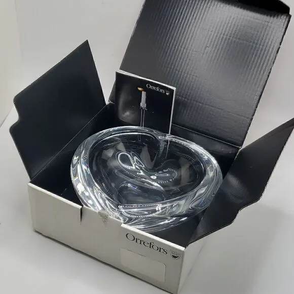 Orrefors | Crystal Heart Bowl Dish