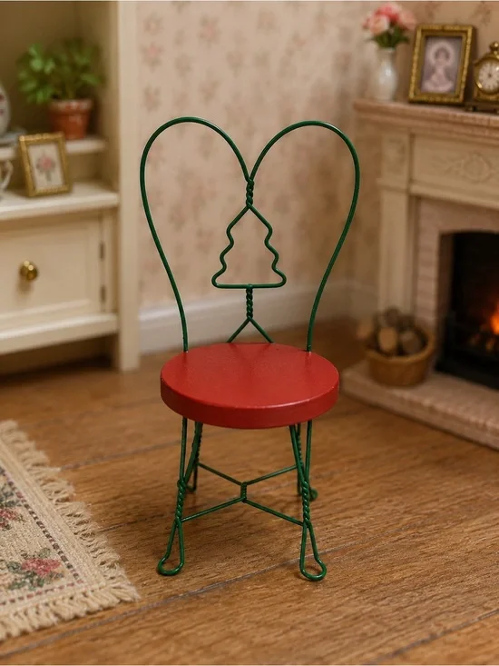 Holiday Metal and wood Accent Chair -