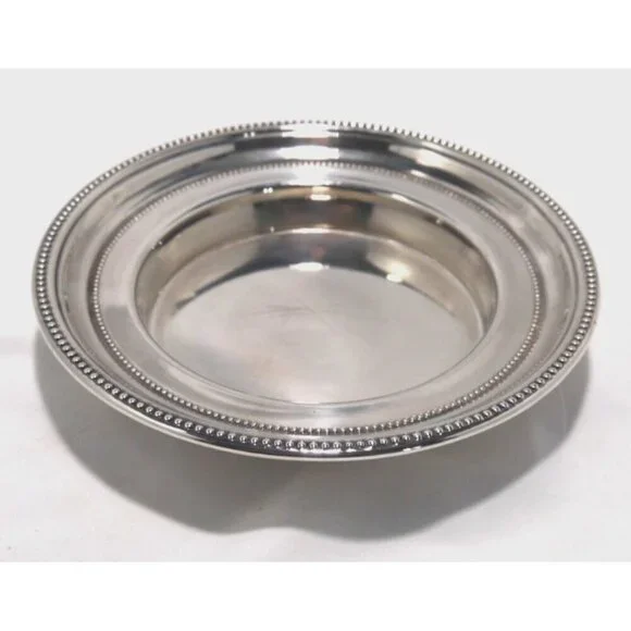 Vintage TOWLE silverplate round dish, bowl 7.25