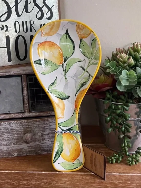 New Decorative Ceramic Lemon Spoon Rest