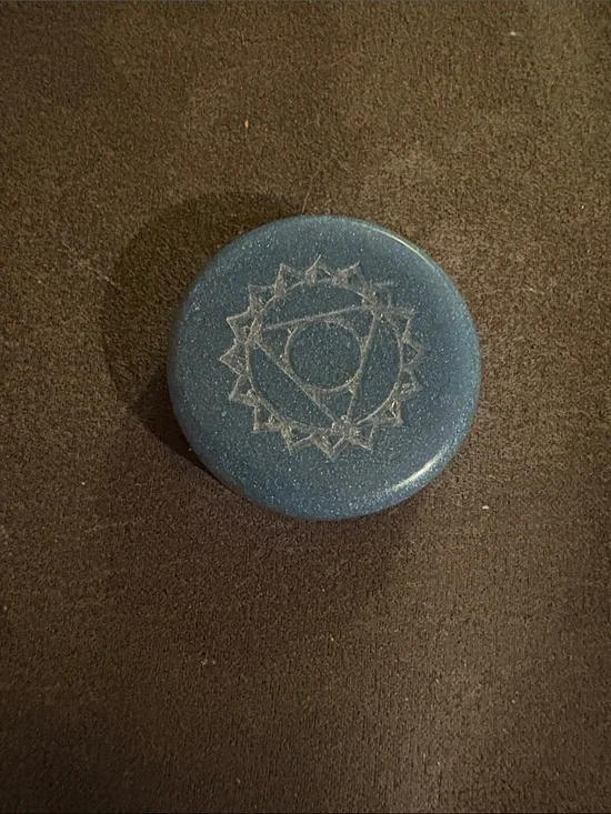 Blue Throat Chakra Palm Stone