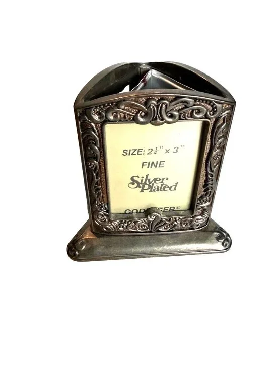 Godinger Fine Silver Plated Triangular Picture Frame 2.25x3