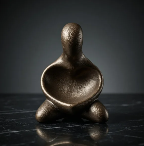 Abstract Clay Mother Goddess Sculpture Fertility Symbol Modern Art Figurine 4x6
