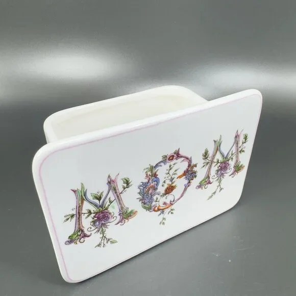 Vintage Napco Ware Ceramic MOM‎ Floral Pattern Planter Vase Made In Taiwan VTG
