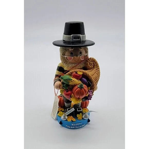 Hershey's Kurt Adler 2002 Happy Thanksgiving Cornucopia Fall Resin Figurine