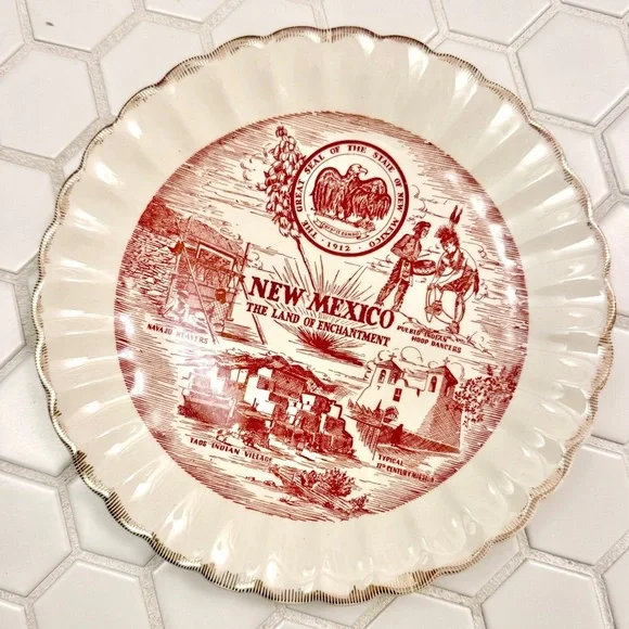 Vintage New Mexico Souvenir Plate