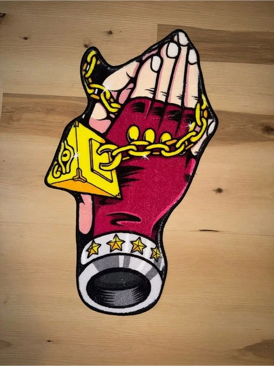 Jojo Bizarre Hand Chain Design Rug