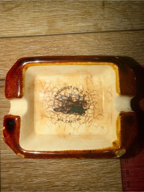 Vintage‎ Mid Century Washington DC Capitol Ceramic Ashtray