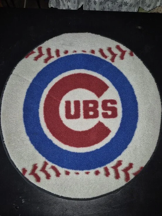 Chicago Cubs Round Baseball Mat - Red, Blue, White