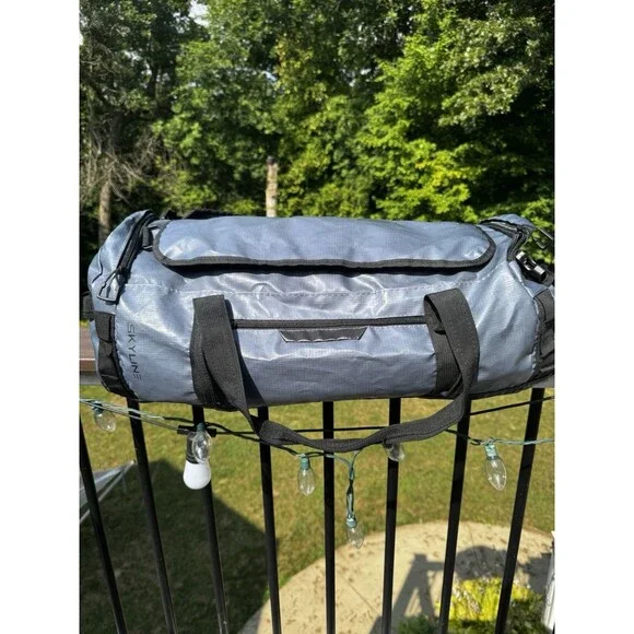 Skyline Blue Water-Resistant Convertible Duffle Backpack Bag ~20