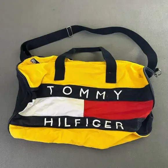 Vintage Tommy Hilfiger Colorblock Canvas Duffle Bag