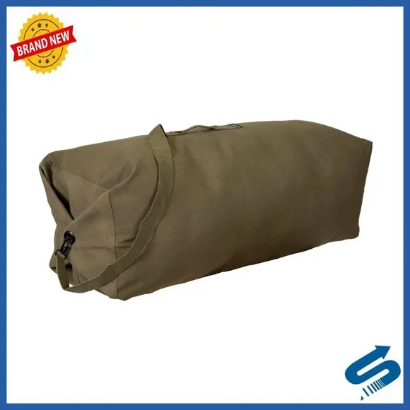 Heavy-Duty Canvas Duffel Bag Classic Military Style Travel Camping Gear Storage