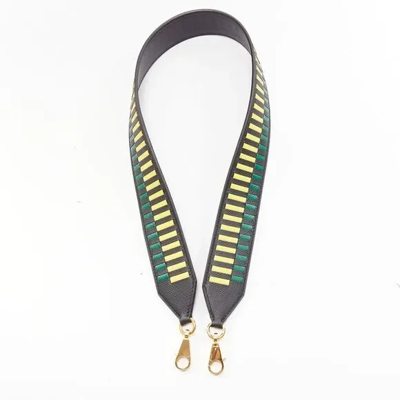 Hermes Sangle Cavale woven togo leather long strap