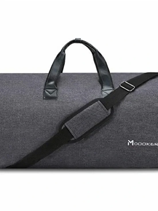 Gray Men’s Duffel Bag with Shoulder Strap