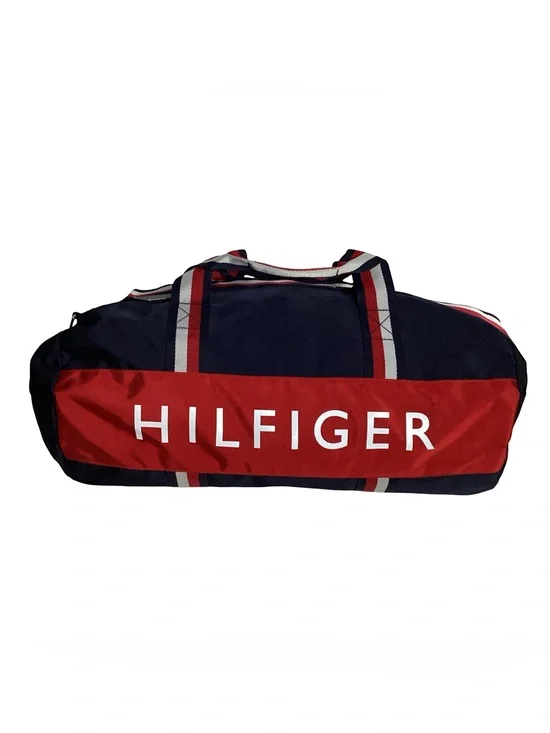 Tommy Hilfiger Navy Blue Nylon Unisex Duffle Bag NEW Travel Weekender
