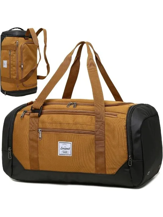 Spacious 40L Travel Duffle Bag with Wet Pocket & Shoe Compartment - Gym
