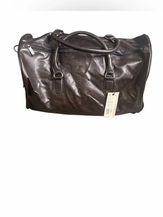 Kenneth Cole Reaction Dark Brown Leather Duffel Bag