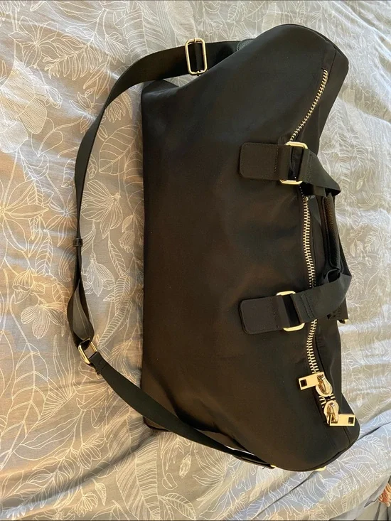 Stoney Clover Lane Black Duffel Bag with Gold Hardware