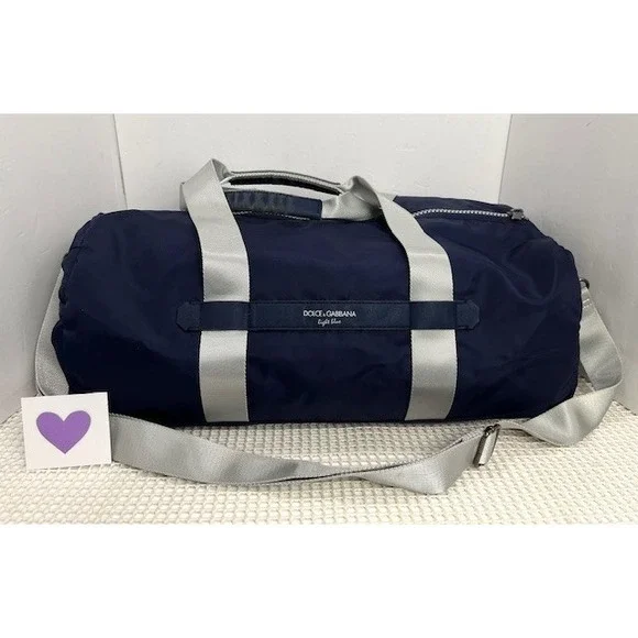 Dolce & Gabbana duffel‎ bag Light Blue Medium Nylon navy/Gray