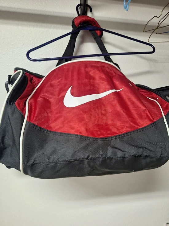 Nike Red and Black Duffel with White Swoosh