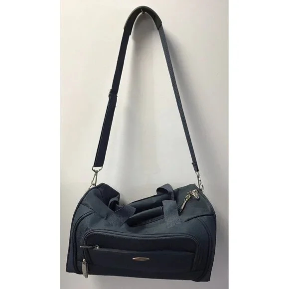 Pierre Cardin Vintage Blue Duffle Overnight Weekend Travel Bag 🩵