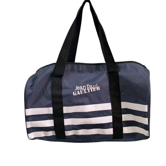 Jean Paul Gaultier Blue and Black Duffel Bag
